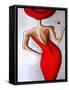 Red Dress-Megan Aroon Duncanson-Framed Stretched Canvas