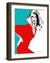 Red Dress-Aasha Ramdeen-Framed Art Print