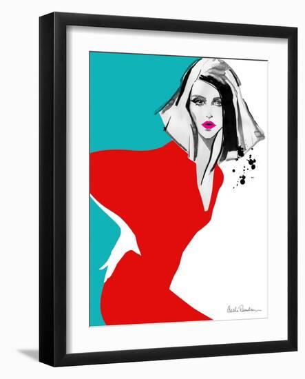 Red Dress-Aasha Ramdeen-Framed Art Print