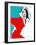 Red Dress-Aasha Ramdeen-Framed Art Print