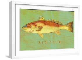 Red Drum-John W Golden-Framed Giclee Print