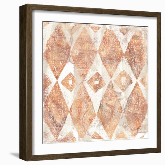 Red Earth Textile VI-June Vess-Framed Art Print