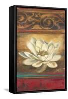 Red Eclecticism with Water Lily-Patricia Pinto-Framed Stretched Canvas