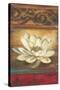 Red Eclecticism with Water Lily-Patricia Pinto-Stretched Canvas