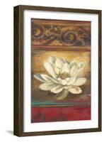 Red Eclecticism with Water Lily-Patricia Pinto-Framed Art Print