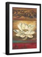 Red Eclecticism with Water Lily-Patricia Pinto-Framed Art Print