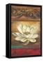 Red Eclecticism with Water Lily-Patricia Pinto-Framed Stretched Canvas