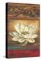 Red Eclecticism with Water Lily-Patricia Pinto-Stretched Canvas