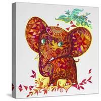 Red Elephant-Oxana Zaika-Stretched Canvas