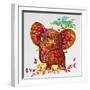 Red Elephant-Oxana Zaika-Framed Giclee Print