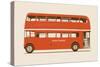 Red English Bus-Florent Bodart-Stretched Canvas