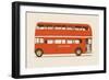 Red English Bus-Florent Bodart-Framed Giclee Print
