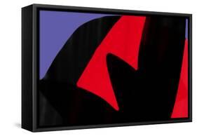 red enters black,2017-Alex Caminker-Framed Stretched Canvas