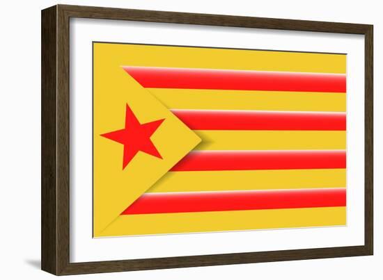 Red Estelada Flag-Juan Carlos B.-Framed Art Print