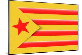 Red Estelada Flag-Juan Carlos B.-Mounted Art Print