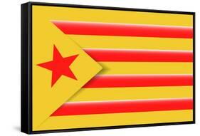 Red Estelada Flag-Juan Carlos B.-Framed Stretched Canvas