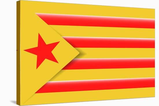 Red Estelada Flag-Juan Carlos B.-Stretched Canvas