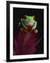 Red-Eyed Tree Frog Perched on Plant-David Northcott-Framed Photographic Print