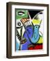 Red Face, Blue Bird-Diana Ong-Framed Giclee Print