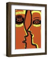 Red Faces, Black Eyes-Diana Ong-Framed Giclee Print