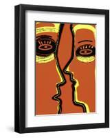 Red Faces, Black Eyes-Diana Ong-Framed Giclee Print