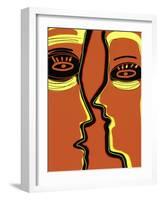 Red Faces, Black Eyes-Diana Ong-Framed Giclee Print