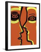 Red Faces, Black Eyes-Diana Ong-Framed Giclee Print