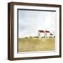 Red Farm House II-Isabelle Z-Framed Art Print