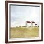 Red Farm House II-Isabelle Z-Framed Art Print