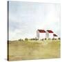 Red Farm House II-Isabelle Z-Stretched Canvas