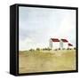 Red Farm House II-Isabelle Z-Framed Stretched Canvas