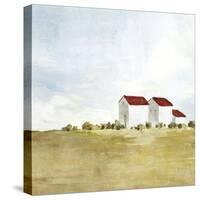 Red Farm House II-Isabelle Z-Stretched Canvas