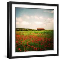 Red Field-Philippe Sainte-Laudy-Framed Photographic Print