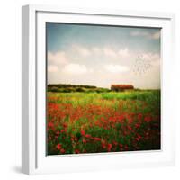 Red Field-Philippe Sainte-Laudy-Framed Photographic Print