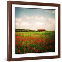 Red Field-Philippe Sainte-Laudy-Framed Photographic Print