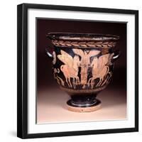 Red-Figure Bell Krater Depicting Eos Riding Her Chariot from the Sea, Lucanian, circa 440-420 BC-Pisticci Painter-Framed Giclee Print