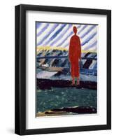 Red Figure, c.1928-Kasimir Malevich-Framed Giclee Print
