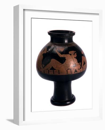 Red-Figure Psykter (Wine Coole) with a Symposium Scene, Ancient Greek, C505-C500 Bc-Euphronios-Framed Photographic Print