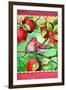 Red Finches with Apples-Melinda Hipsher-Framed Giclee Print