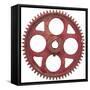 Red Fine Tooth Gear-Retroplanet-Framed Stretched Canvas