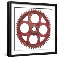 Red Fine Tooth Gear-Retroplanet-Framed Giclee Print