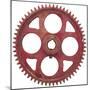 Red Fine Tooth Gear-Retroplanet-Mounted Giclee Print