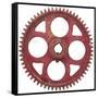 Red Fine Tooth Gear-Retroplanet-Framed Stretched Canvas