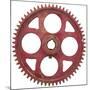 Red Fine Tooth Gear-Retroplanet-Mounted Giclee Print
