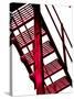 Red Fire Escape-David Ridley-Stretched Canvas