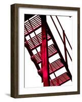 Red Fire Escape-David Ridley-Framed Photographic Print