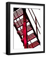 Red Fire Escape-David Ridley-Framed Photographic Print