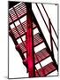 Red Fire Escape-David Ridley-Mounted Photographic Print