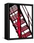 Red Fire Escape-David Ridley-Framed Stretched Canvas