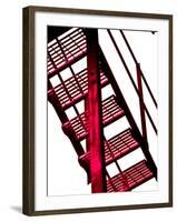 Red Fire Escape-David Ridley-Framed Photographic Print